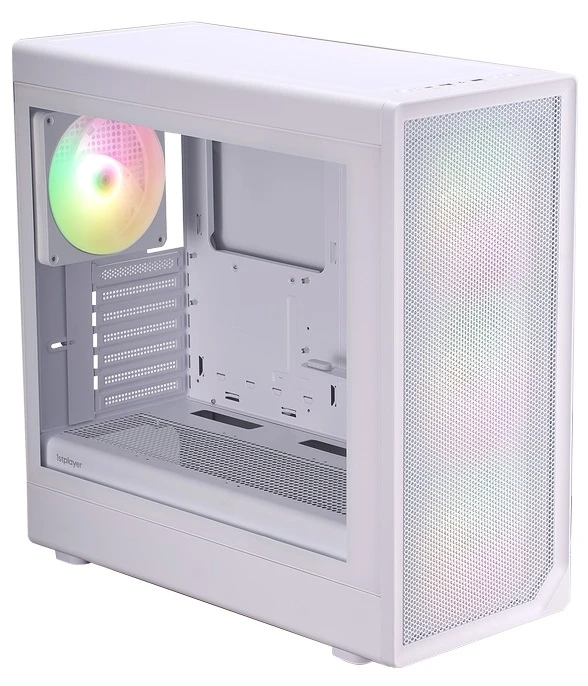 Корпус 1STPLAYER AU8 ARGB белый, Mid-Tower