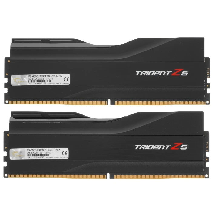 Оперативная память G.Skill Trident Z5 32Gb 6000Mhz, KIT 2*16Gb, F5-6000J3636F16GX2-TZ5K