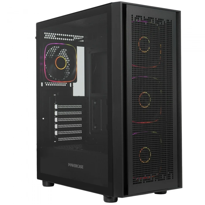 Корпус PowerCase ByteFlow V2 черный, Mid-Tower