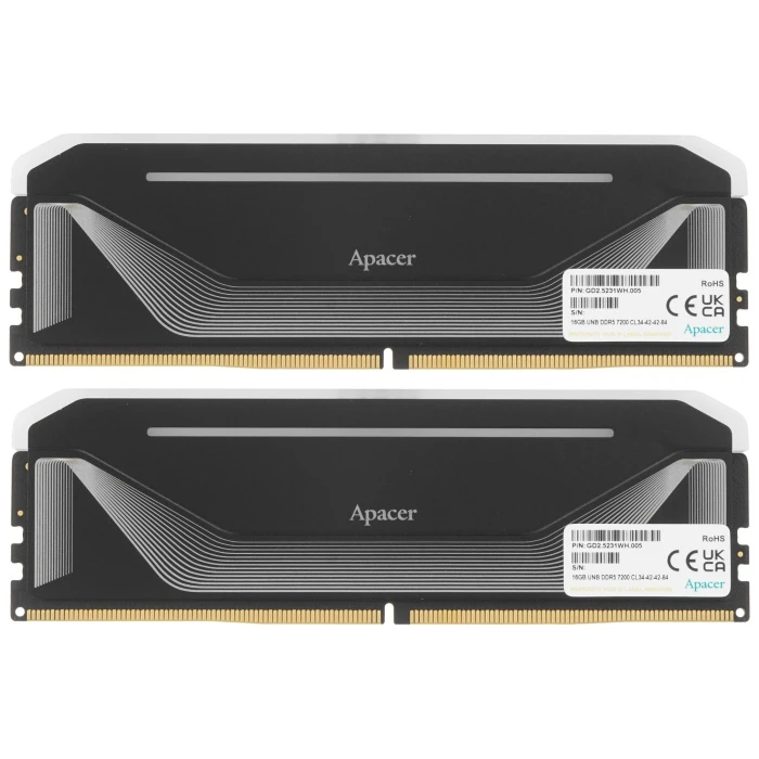 Оперативная память Apacer NOX RGB 32Gb 7200Mhz, KIT 2*16Gb, AH5U32G72C582NBAA-2