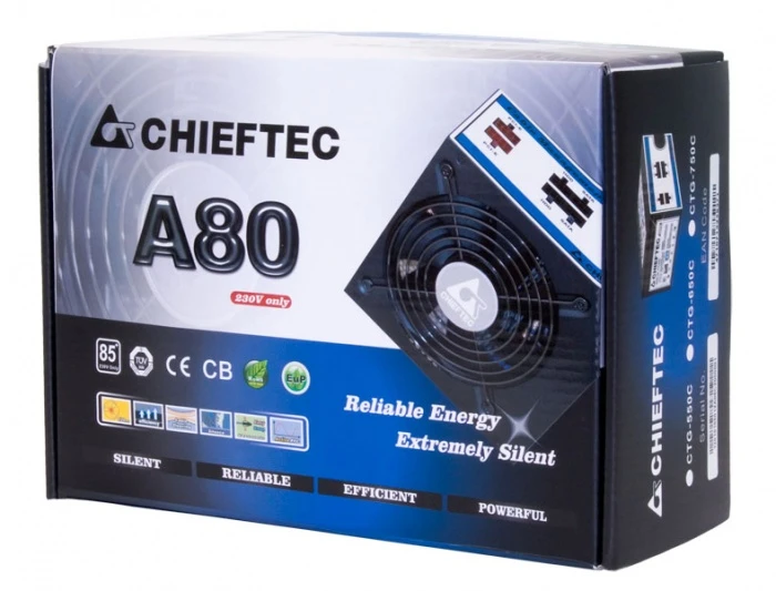 Блок питания Chieftec 550W черный, CTG-550C