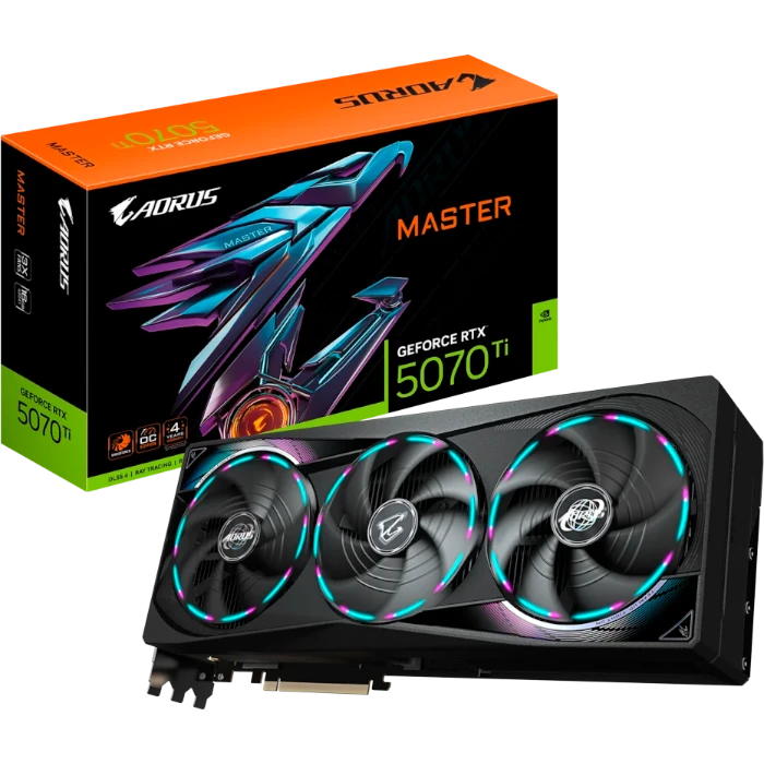 Видеокарта GIGABYTE GeForce RTX 5070 Ti AORUS MASTER 16Gb