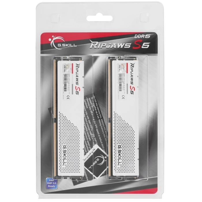 Оперативная память G.Skill Ripjaws S5 64Gb 6000Mhz, KIT 2*32Gb, F5-6000J3040G32GX2-RS5W