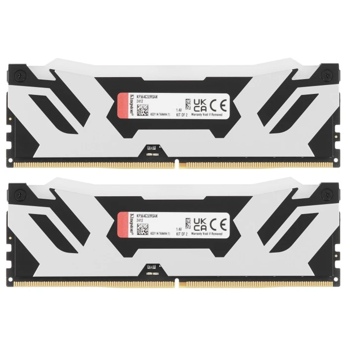 Оперативная память Kingston FURY Renegade Silver RGB 64Gb 6400Mhz, KIT 2*32Gb, KF564C32RSAK2-64