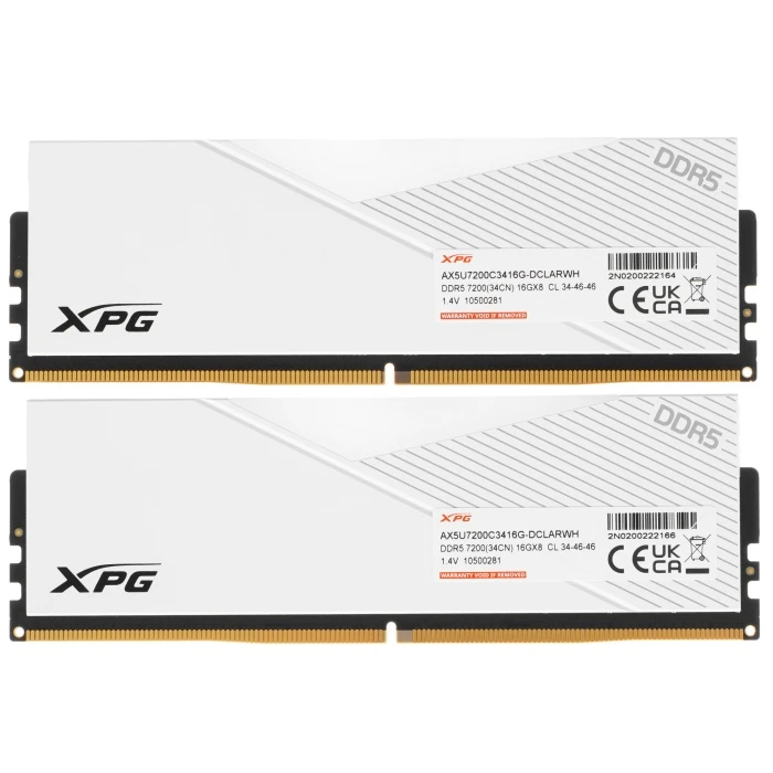 Оперативная память ADATA XPG Lancer RGB 32Gb 7200Mhz, KIT 2*16Gb, AX5U7200C3416G-DCLARWH
