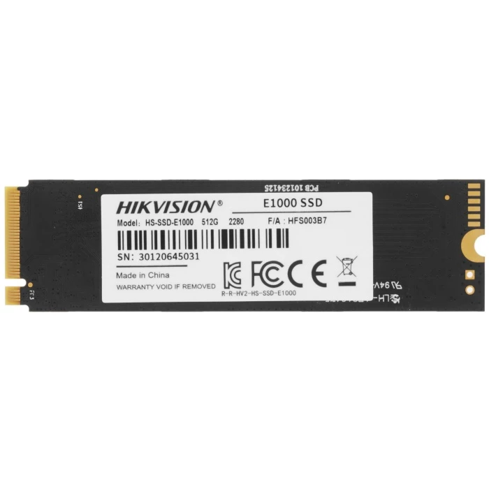 SSD накопитель HIKVision E1000 512Gb M.2 NVMe, HS-SSD-E1000/512G