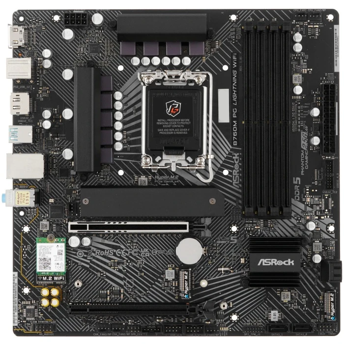 Мат. плата ASRock B760M PG Lightning WiFi, LGA 1700