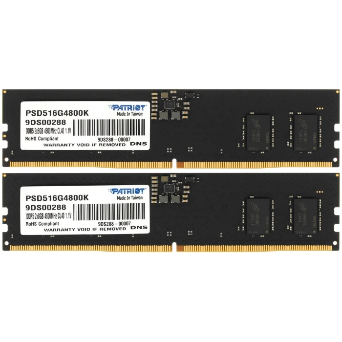 Оперативная память Patriot Signature Line 16Gb 4800Mhz, KIT 2*8Gb, PSD516G4800K