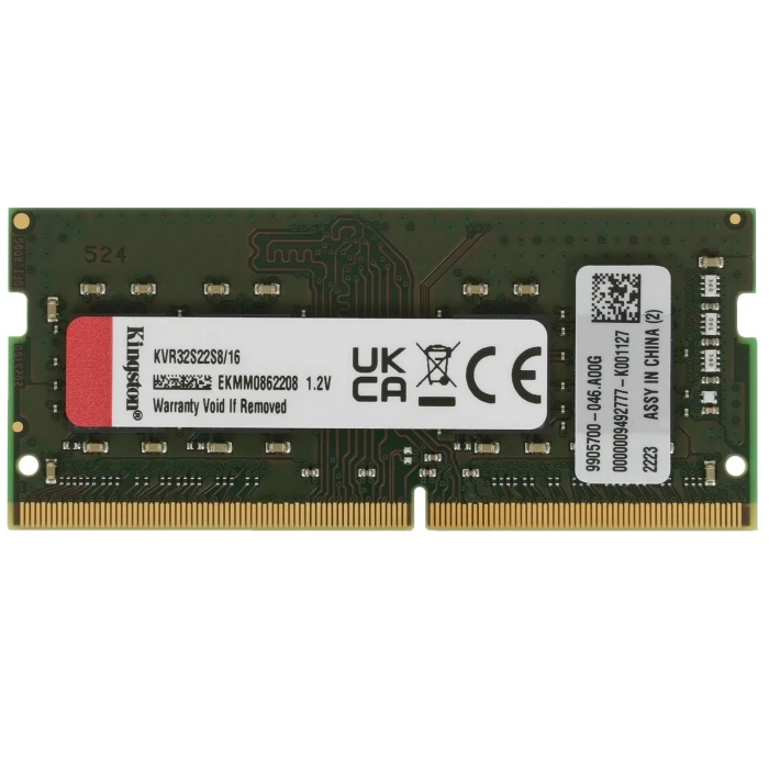 Оперативная память Kingston ValueRAM 16Gb 3200Mhz, KVR32S22S8/16