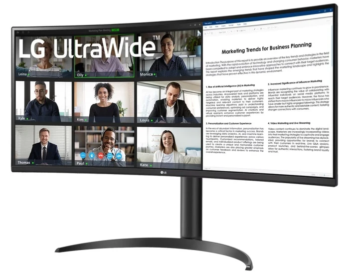 Монитор LG UltraWide 34WR55QK-B, 34", черный