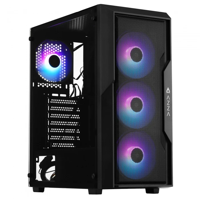 Корпус AZZA FIGHTER черный, Mid-Tower