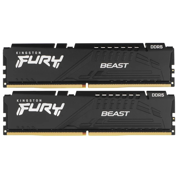 Оперативная память Kingston Fury Beast Black AMD 64Gb 6000Mhz, KIT 2*32Gb, KF560C36BBEK2-64