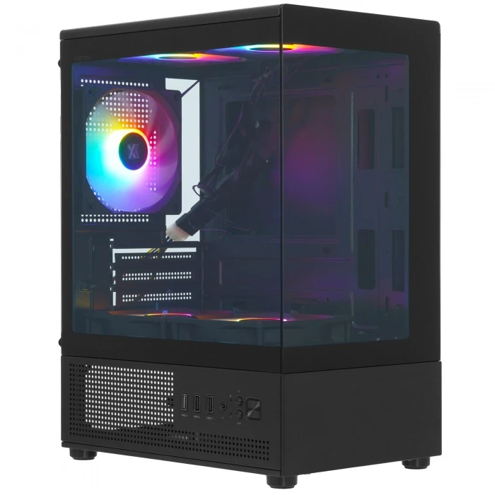 Корпус XASTRA Q300M 5FRGB черный, Mini-Tower