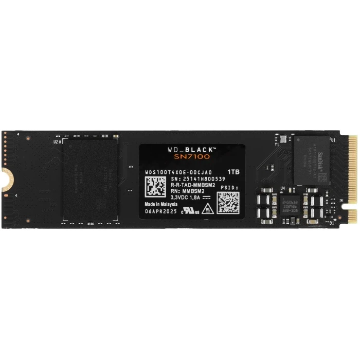 SSD накопитель WD Black SN7100 1Tb M.2 NVMe, WDS100T4X0E