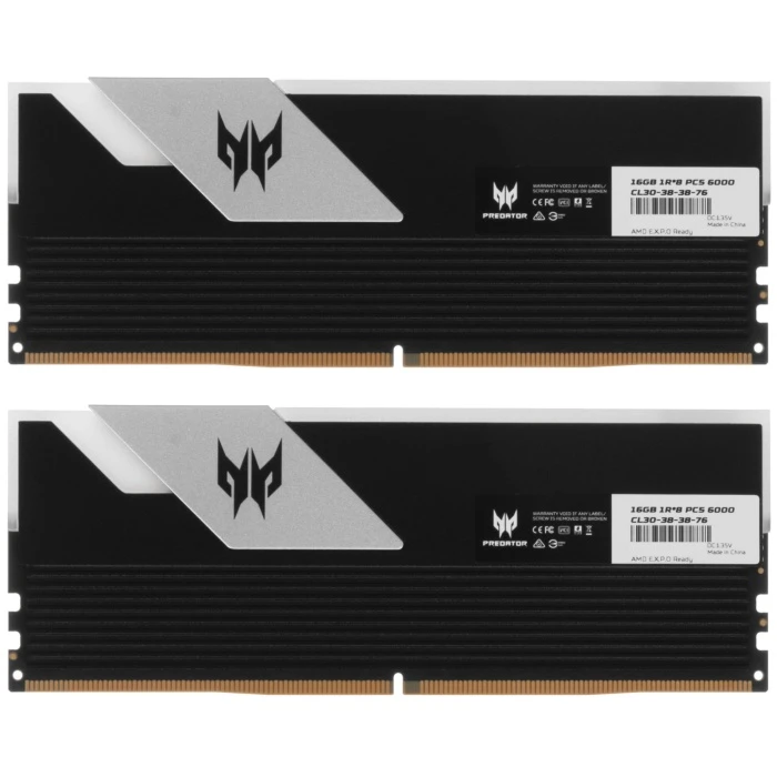 Оперативная память Acer Predator Vesta II RGB 32Gb 6000Mhz, KIT 2*16Gb, BL.9BWWR.327