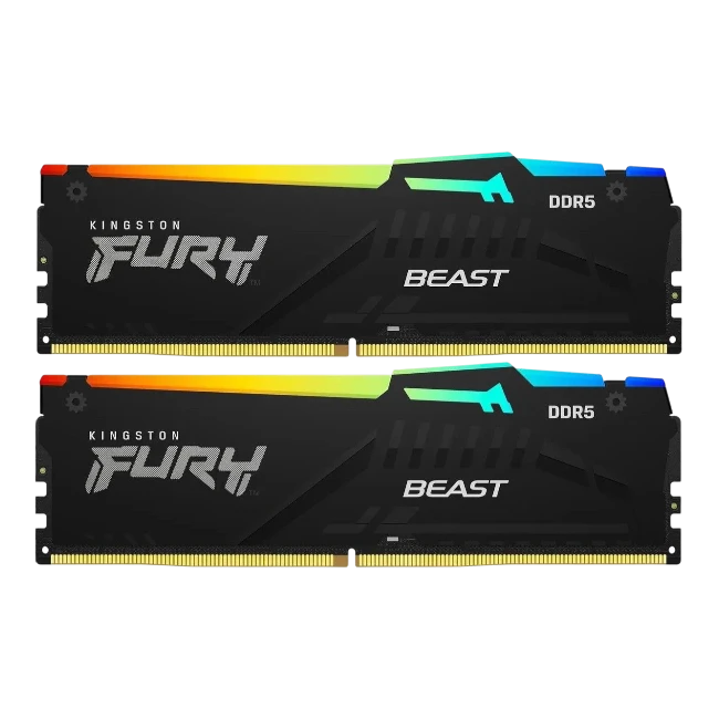 Оперативная память Kingston FURY Beast RGB 32Gb 6400MHz, KIT 2*16Gb, KF564C32BBEAK2-32