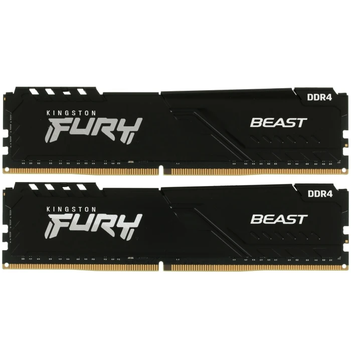 Оперативная память Kingston FURY Beast Black 32Gb 3200Mhz, KIT 2*16Gb, KF432C16BBK2/32