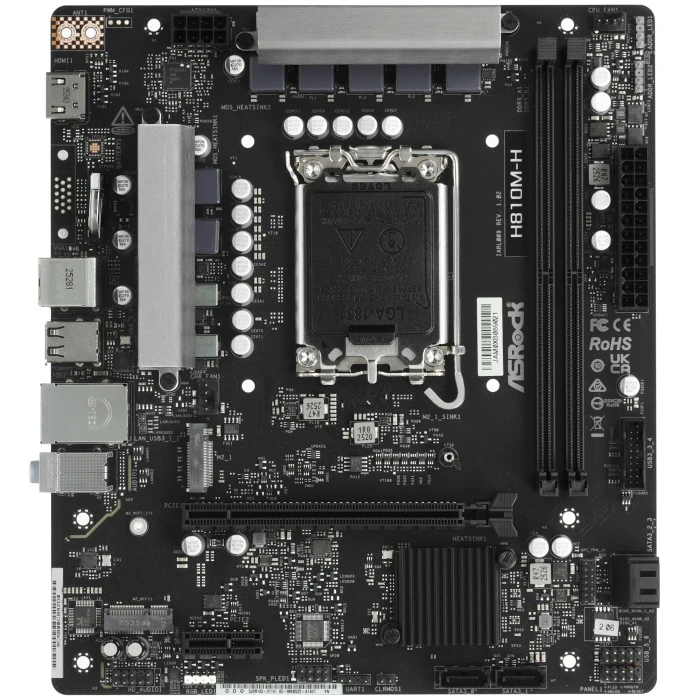Мат. плата ASRock H810M-H, LGA 1851