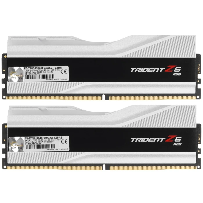 Оперативная память G.Skill Trident Z5 RGB 48Gb 7200Mhz, KIT 2*24Gb, F5-7200J3646F24GX2-TZ5RS