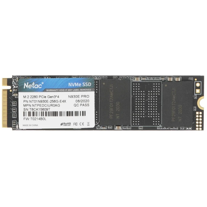 SSD накопитель Netac N930E Pro 256Gb M.2 NVMe, NT01N930E-256G-E4X