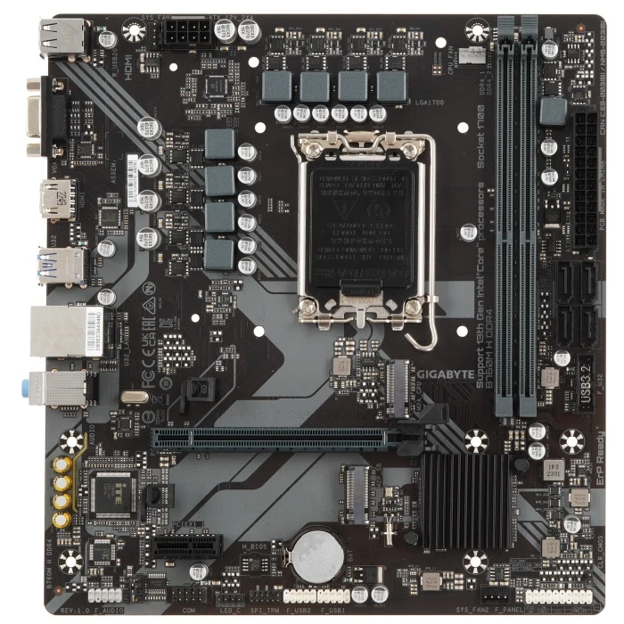 Мат. плата GIGABYTE B760M H DDR4, LGA 1700