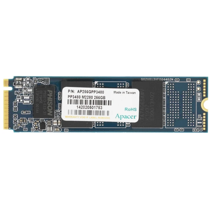 SSD накопитель Apacer PP3480 256Gb M.2 NVMe, AP256GPP3480-R