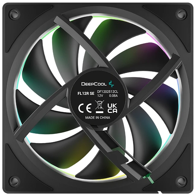 Реверсный вентилятор DEEPCOOL FL12R SE черный, R-FL12RSE-BKAPN1-G