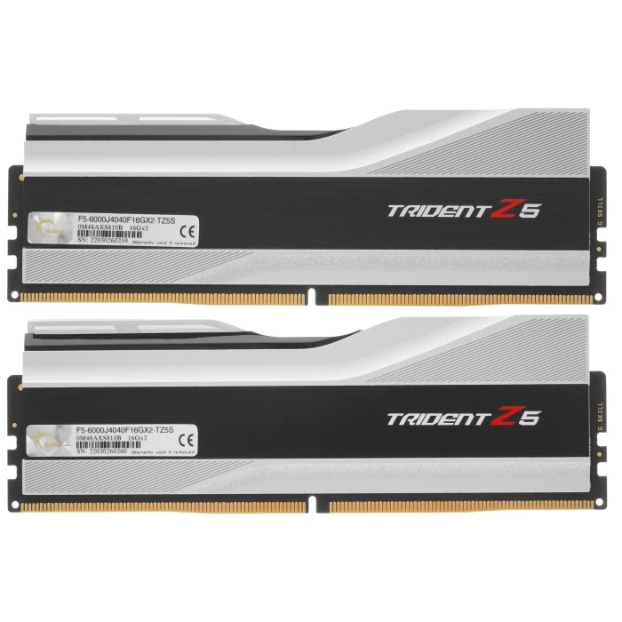 Оперативная память G.Skill Trident Z5 32Gb 6000Mhz, KIT 2*16Gb, F5-6000J4040F16GX2-TZ5S