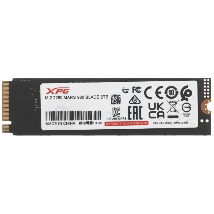 SSD накопитель ADATA XPG MARS 980 BLADE 2Tb M.2 NVMe, SMAR-980B-2TCS