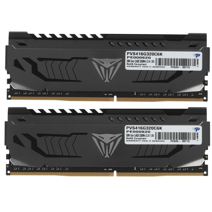 Оперативная память Patriot Viper Steel 16Gb 3200Mhz, KIT 2*8Gb, PVS416G320C6K