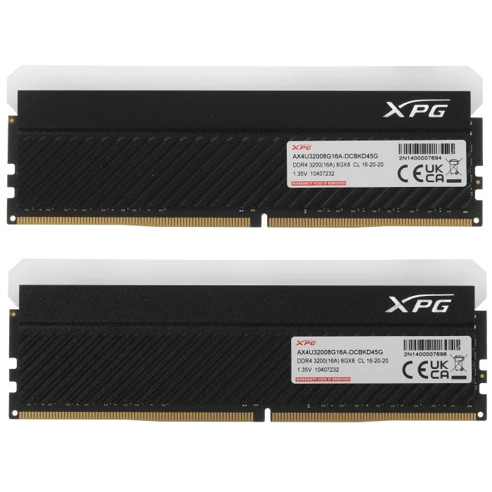 Оперативная память ADATA XPG SPECTRIX D45G RGB 16Gb 3200Mhz, KIT 2*8Gb, AX4U32008G16A-DCBKD45G
