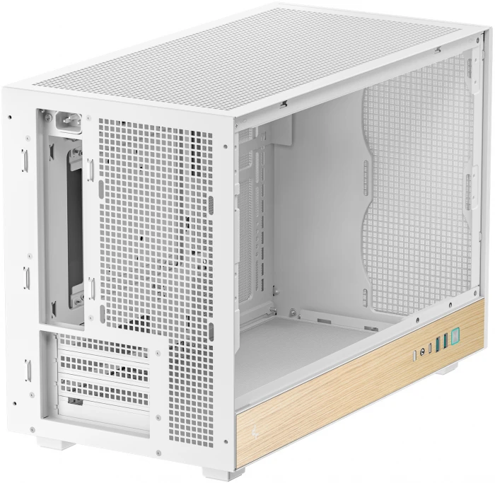 Корпус DEEPCOOL CH260 Wood белый, Mid-Tower