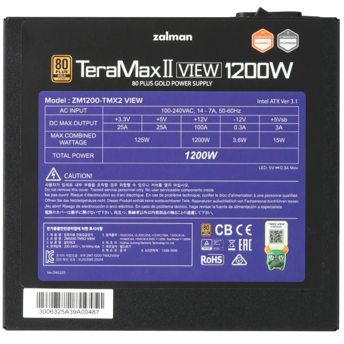 Блок питания ZALMAN TeraMax II VIEW 1200W  черный