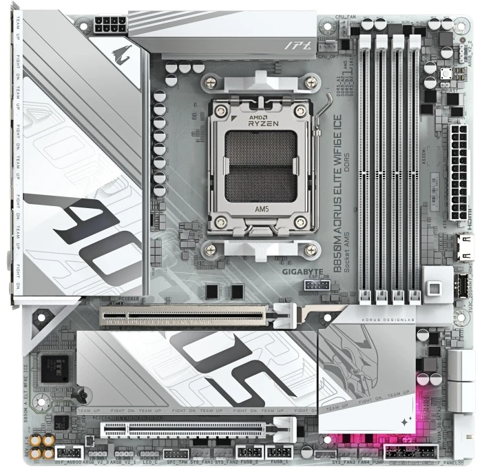 Мат. плата GIGABYTE B850M AORUS ELITE WIFI6E ICE, AM5