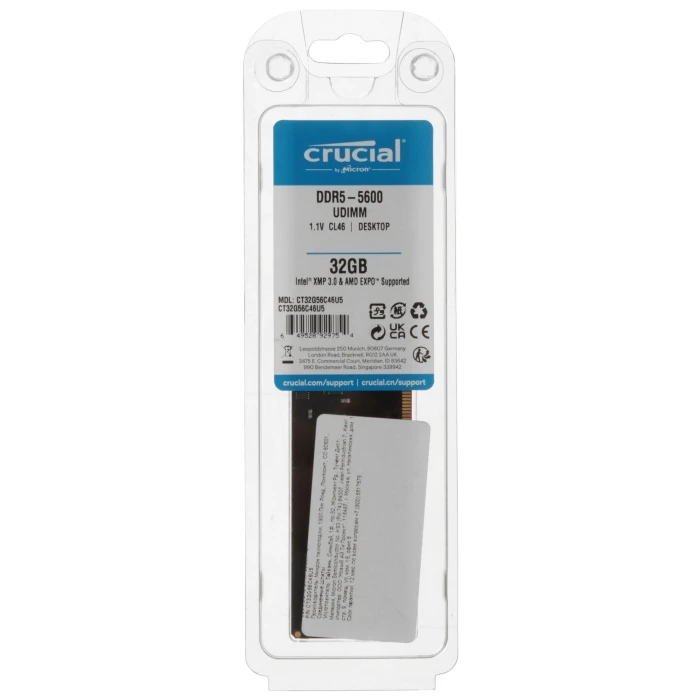 Оперативная память Crucial 32Gb 5600Mhz, CT32G56C46U5