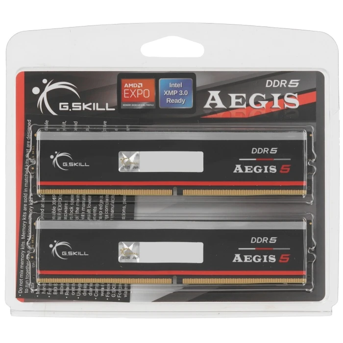 Оперативная память G.Skill Aegis 5 64Gb 6000Mhz, KIT 2*32Gb, F5-6000J3636F32GX2-IS