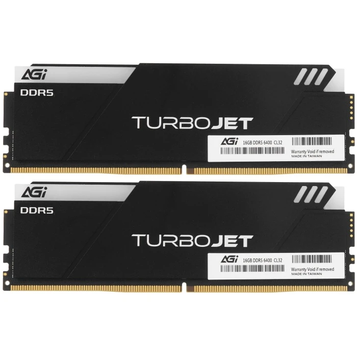 Оперативная память AGI TurboJet RGB 32Gb 6400Mhz, KIT 2*16Gb, AGI6GPC16UD858-DC