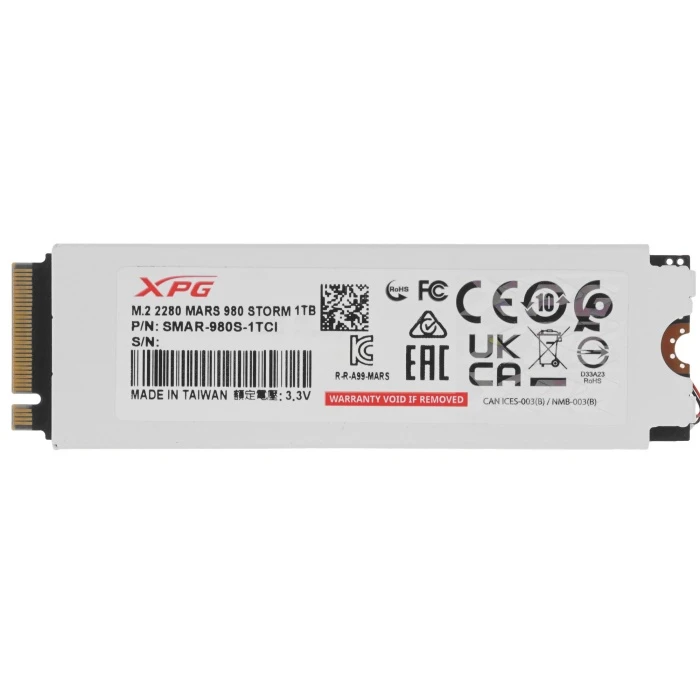 SSD накопитель ADATA XPG MARS 980 STORM 2Tb M.2 NVMe, SMAR-980S-2TCI