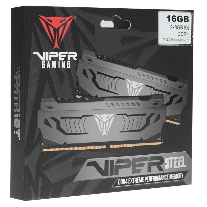 Оперативная память Patriot Viper Steel 16Gb 3200Mhz, KIT 2*8Gb, PVS416G320C6K