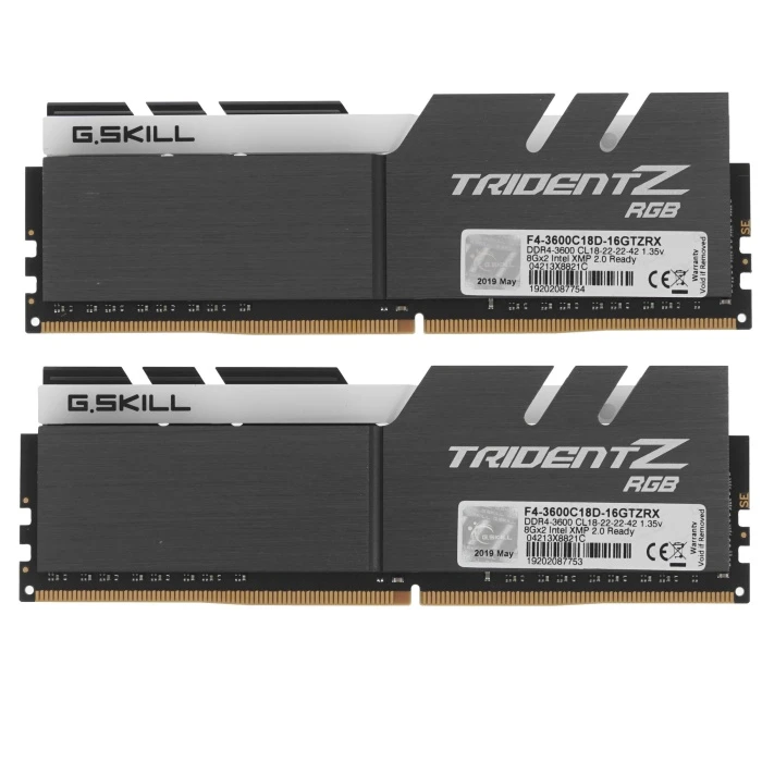 Оперативная память G.Skill Trident Z RGB (AMD) 16Gb 3600Mhz, KIT 2*8Gb, F4-3600C18D-16GTZRX