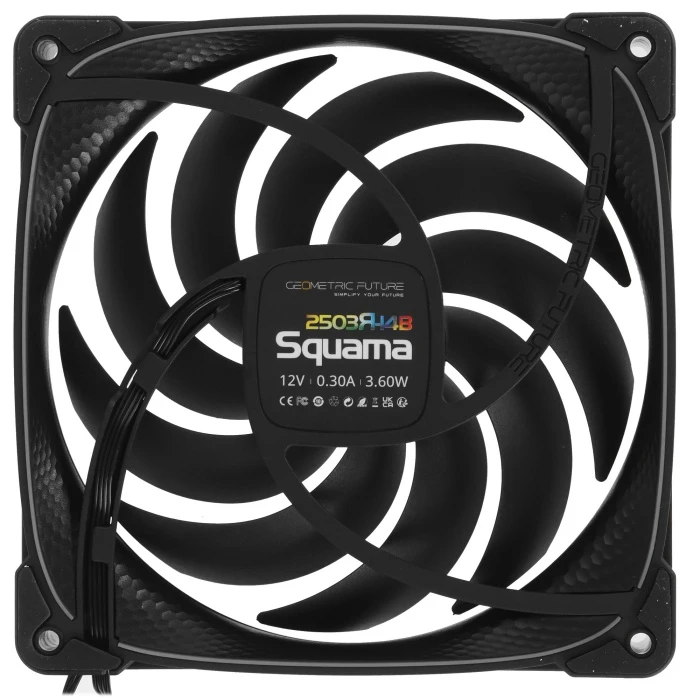 Реверсный вентилятор Geometric Future Squama 2503RB-14 черный, 1F2503R114000