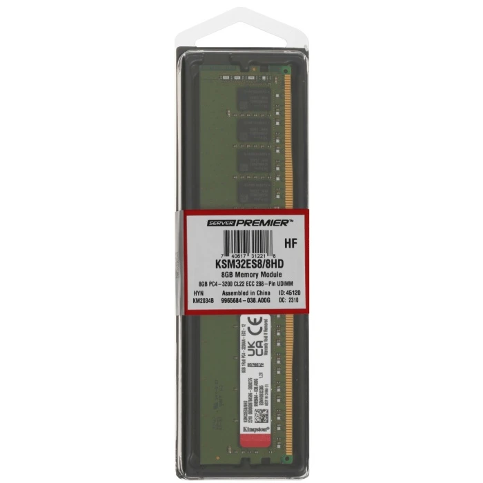 Серверная оперативная память Kingston Server Premier 8Gb 3200Mhz, KSM32ES8/8HD