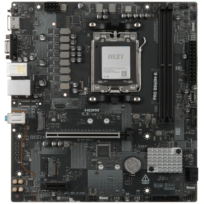 Мат. плата MSI PRO B840M-B, AM5