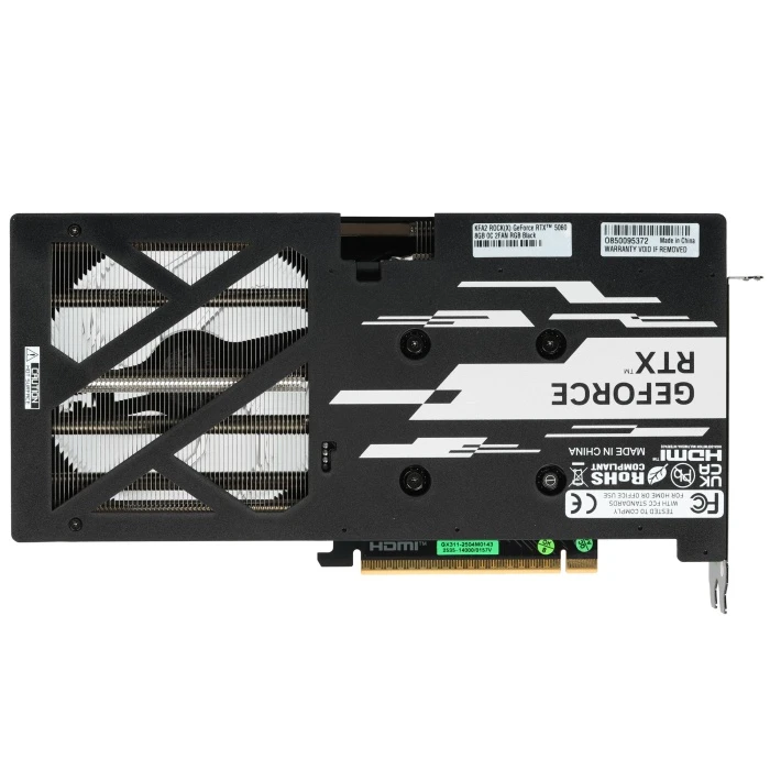 Видеокарта KFA2 GeForce RTX 5060 ROCK(X) OC 2FAN RGB Black 8Gb