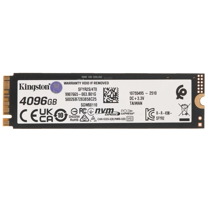 SSD накопитель Kingston FURY Renegade G5 4Tb M.2 NVMe, SFYR2S/4T0