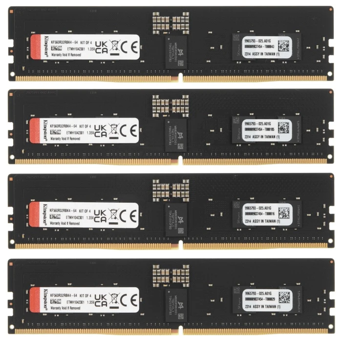 Серверная оперативная память Kingston FURY Renegade Pro 64Gb 6000Mhz, KIT 4*16Gb, KF560R32RBK4-64