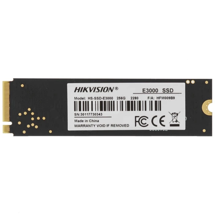 SSD накопитель Hikvision E3000 256Gb M.2 NVMe, HS-SSD-E3000/256G