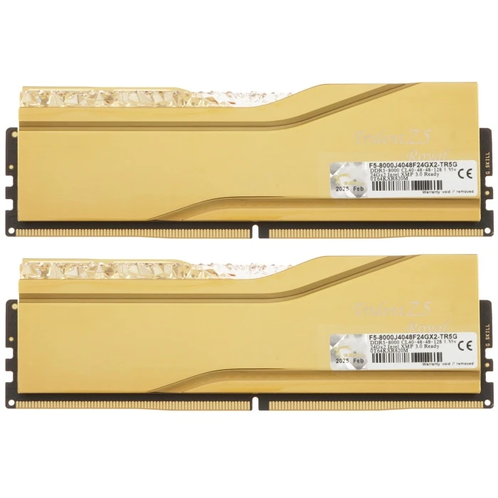 Оперативная память G.Skill TRIDENT Z5 ROYAL RGB 48Gb 8000Mhz, KIT 2*24Gb, F5-8000J4048F24GX2-TR5G