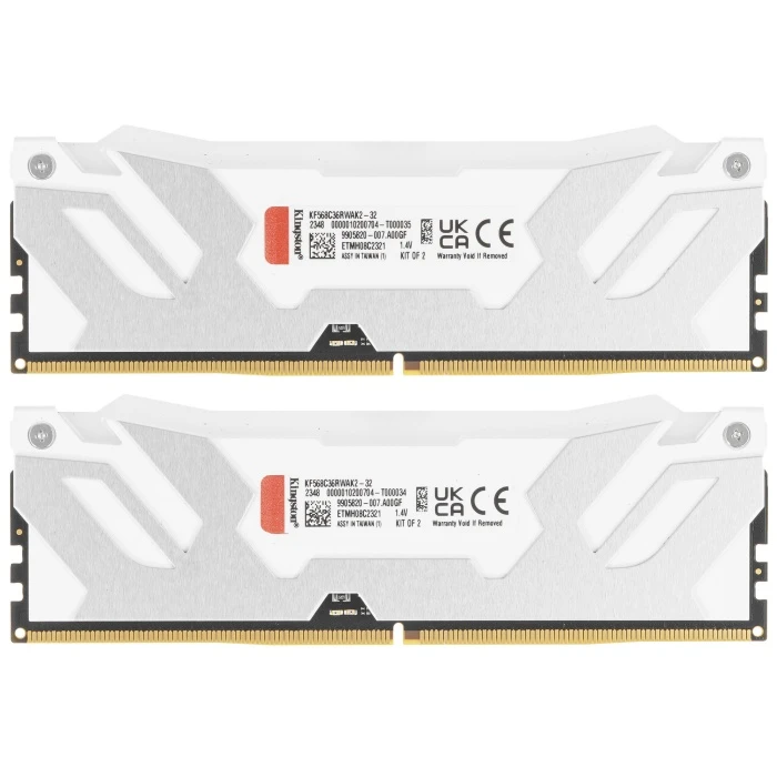 Оперативная память Kingston Fury Renegade White RGB 32Gb 6800Mhz, KIT 2*16Gb, KF568C36RWAK2-32