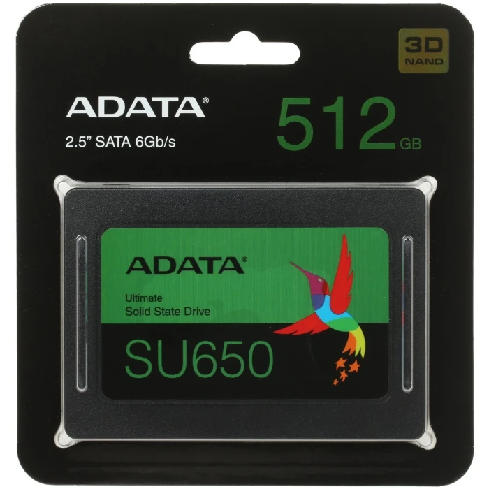 SSD накопитель ADATA SU650 512Gb 2.5" SATA, ASU650SS-512GT-R